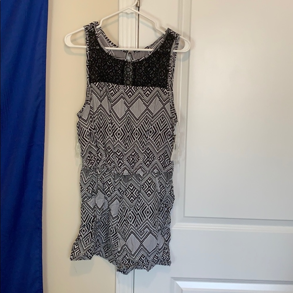 Black and white romper